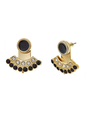 Emily Gold and Black Earrings