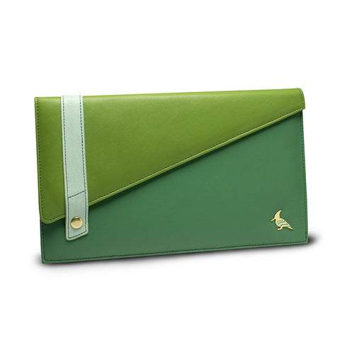 Green Leather Document/Photo Holder - Sparrow