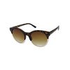 Unisex Tortoise Sunglasses with Floating Metal Rim