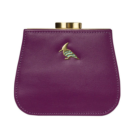 Canary Leather Coin Purse - Lavender Fields