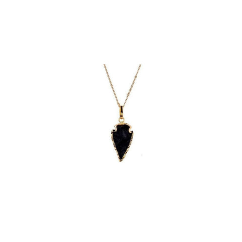 Arrowhead Pendant- Black Jade