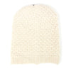 Off White Ringlet Textured Slouchy Beanie