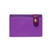 Purple Leather Business Card Holder Wallet - Sparrow
