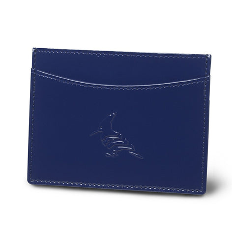 Navy Patent Leather Cardholder Wallet - Pipit