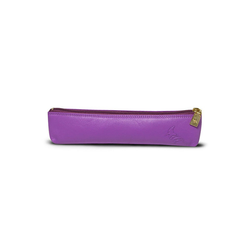 Purple Leather Pencil Pouch - Longspur
