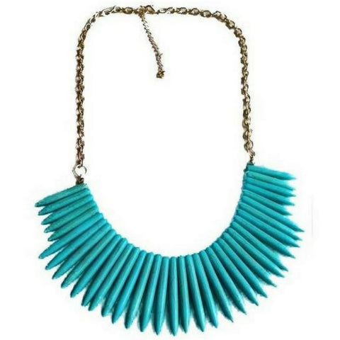 Turquoise Fringe Collar