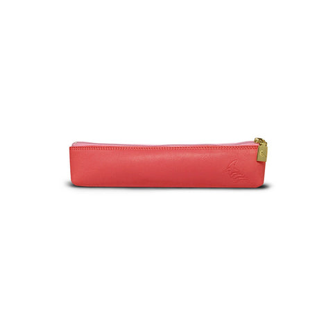 Pink Leather Pencil Pouch - Longspur