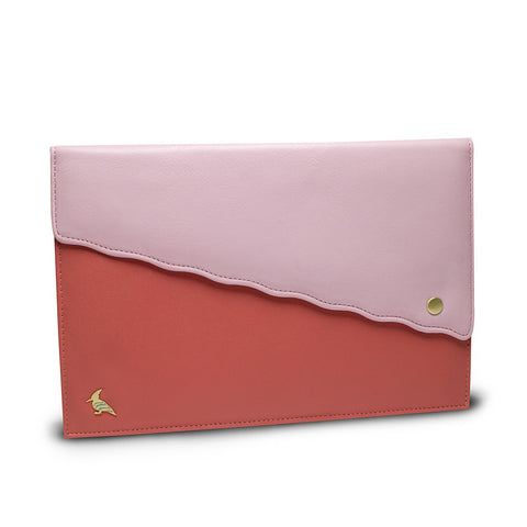 Pink Leather Portfolio - Swan