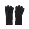 Black Womens Lace Knit Winter Gloves Fleece Lined