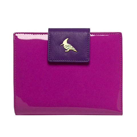 Purple Patent Leather  Wallet - Wren