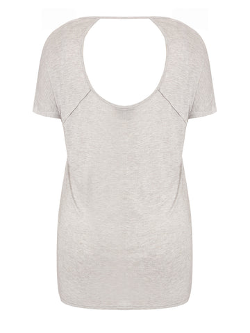 New! - Scoop Back T-Shirt in GREY