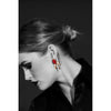 Athena Ruby & Howlite Stud Earrings