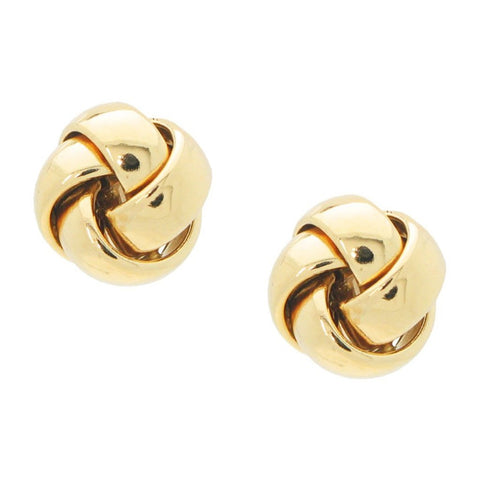 Gold Grande Thick Love Knot Post Earrings
