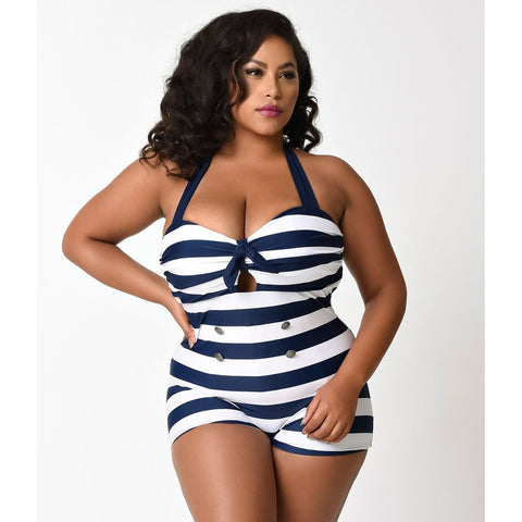 Garbo 1 Piece Swimsuit with Button detail