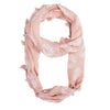 Pink Sunflower Infinity Scarf With Tassel
